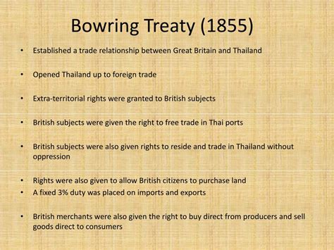 The Bowring Treaty: A Catalyst for Unintended Consequences and Thai Resilience