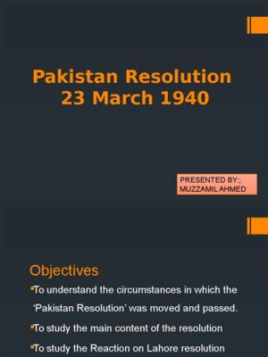 The Lahore Resolution; A Defining Moment in the Struggle for Pakistan's Independence and Muslim Self-Determination